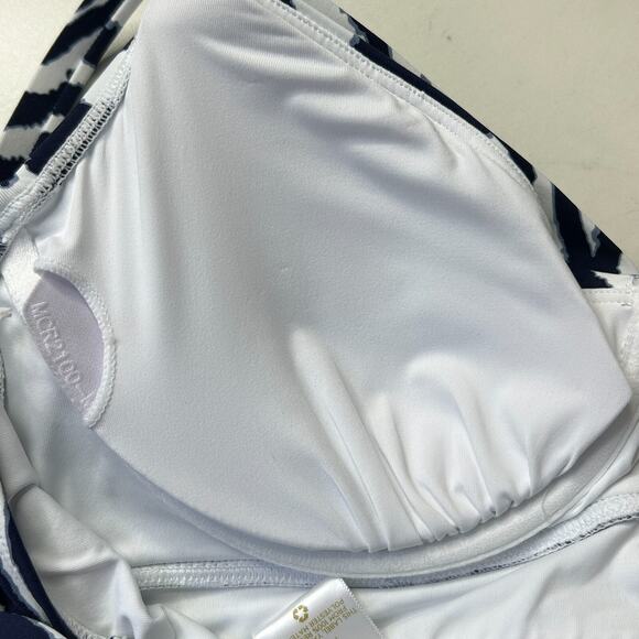 Anne Cole Zebra Shadow Twist Front Underwire Tankini Swim Top Women 32DD/34D NWT - Picture 6 of 10